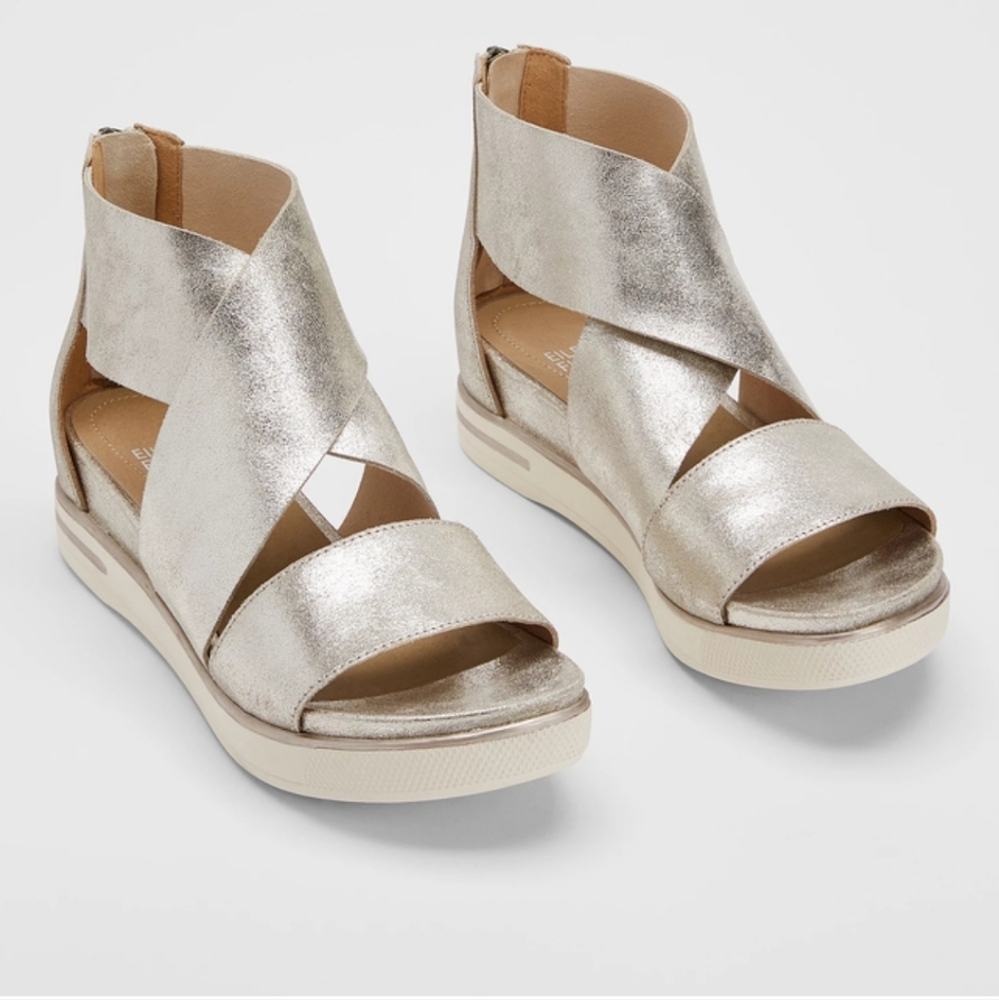 Eileen Fisher Silver Sandals